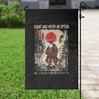 Flight was Never an Option Samurai Penguin Japanese Garden Flag Vintage Graphic Ukiyo-e Art Funny