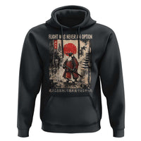 Flight was Never an Option Samurai Penguin Japanese Hoodie Vintage Graphic Ukiyo-e Art Funny