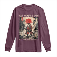 Flight was Never an Option Samurai Penguin Japanese Long Sleeve Shirt Vintage Graphic Ukiyo-e Art Funny