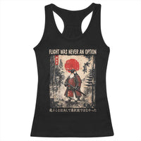 Flight was Never an Option Samurai Penguin Japanese Racerback Tank Top Vintage Graphic Ukiyo-e Art Funny