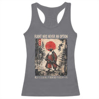 Flight was Never an Option Samurai Penguin Japanese Racerback Tank Top Vintage Graphic Ukiyo-e Art Funny