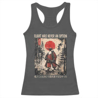 Flight was Never an Option Samurai Penguin Japanese Racerback Tank Top Vintage Graphic Ukiyo-e Art Funny