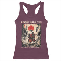Flight was Never an Option Samurai Penguin Japanese Racerback Tank Top Vintage Graphic Ukiyo-e Art Funny