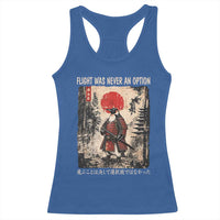 Flight was Never an Option Samurai Penguin Japanese Racerback Tank Top Vintage Graphic Ukiyo-e Art Funny
