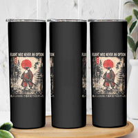 Flight was Never an Option Samurai Penguin Japanese Skinny Tumbler Vintage Graphic Ukiyo-e Art Funny