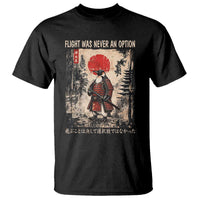 Flight was Never an Option Samurai Penguin Japanese T Shirt Vintage Graphic Ukiyo-e Art Funny