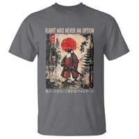 Flight was Never an Option Samurai Penguin Japanese T Shirt Vintage Graphic Ukiyo-e Art Funny
