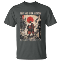 Flight was Never an Option Samurai Penguin Japanese T Shirt Vintage Graphic Ukiyo-e Art Funny