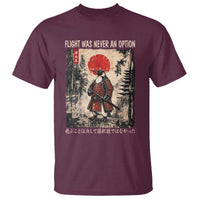 Flight was Never an Option Samurai Penguin Japanese T Shirt Vintage Graphic Ukiyo-e Art Funny