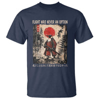 Flight was Never an Option Samurai Penguin Japanese T Shirt Vintage Graphic Ukiyo-e Art Funny