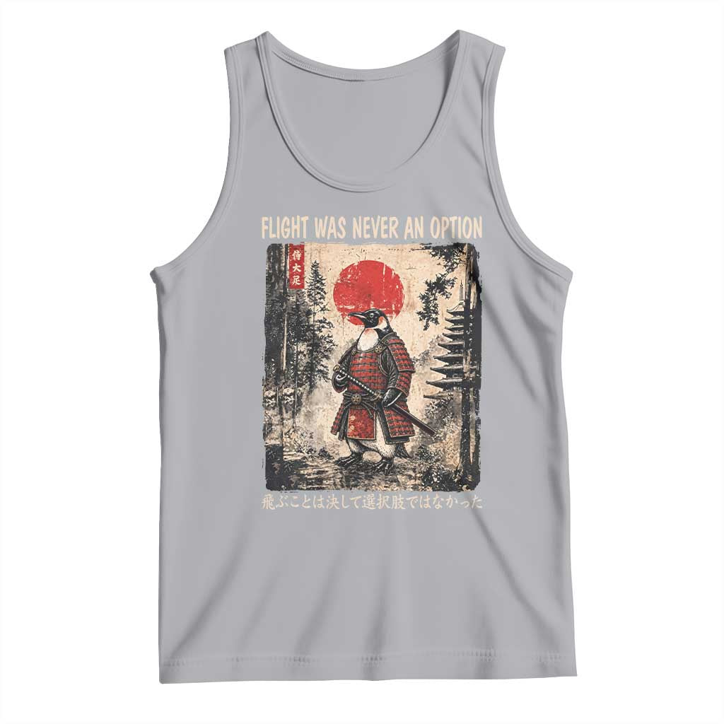 Flight was Never an Option Samurai Penguin Japanese Tank Top Vintage Graphic Ukiyo-e Art Funny