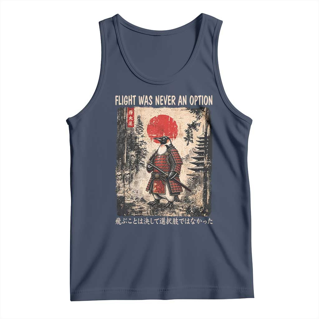 Flight was Never an Option Samurai Penguin Japanese Tank Top Vintage Graphic Ukiyo-e Art Funny