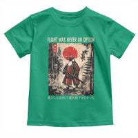 Flight was Never an Option Samurai Penguin Japanese Toddler T Shirt Vintage Graphic Ukiyo-e Art Funny