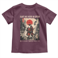 Flight was Never an Option Samurai Penguin Japanese Toddler T Shirt Vintage Graphic Ukiyo-e Art Funny