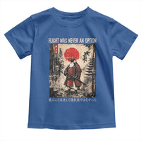 Flight was Never an Option Samurai Penguin Japanese Toddler T Shirt Vintage Graphic Ukiyo-e Art Funny