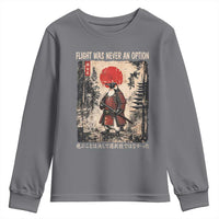 Flight was Never an Option Samurai Penguin Japanese Youth Sweatshirt Vintage Graphic Ukiyo-e Art Funny