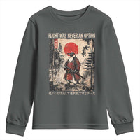 Flight was Never an Option Samurai Penguin Japanese Youth Sweatshirt Vintage Graphic Ukiyo-e Art Funny