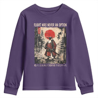 Flight was Never an Option Samurai Penguin Japanese Youth Sweatshirt Vintage Graphic Ukiyo-e Art Funny