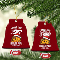 Funny Taco Xmas Ceramic Ornament Wanna Taco Bout Jesus Lettuce Pray Mark 16:15 - Wonder Print Shop