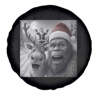 Funny Bigfoot Selfie Christmas Spare Tire Cover Santa Reindeer Sasquatch Xmas - Wonder Print Shop
