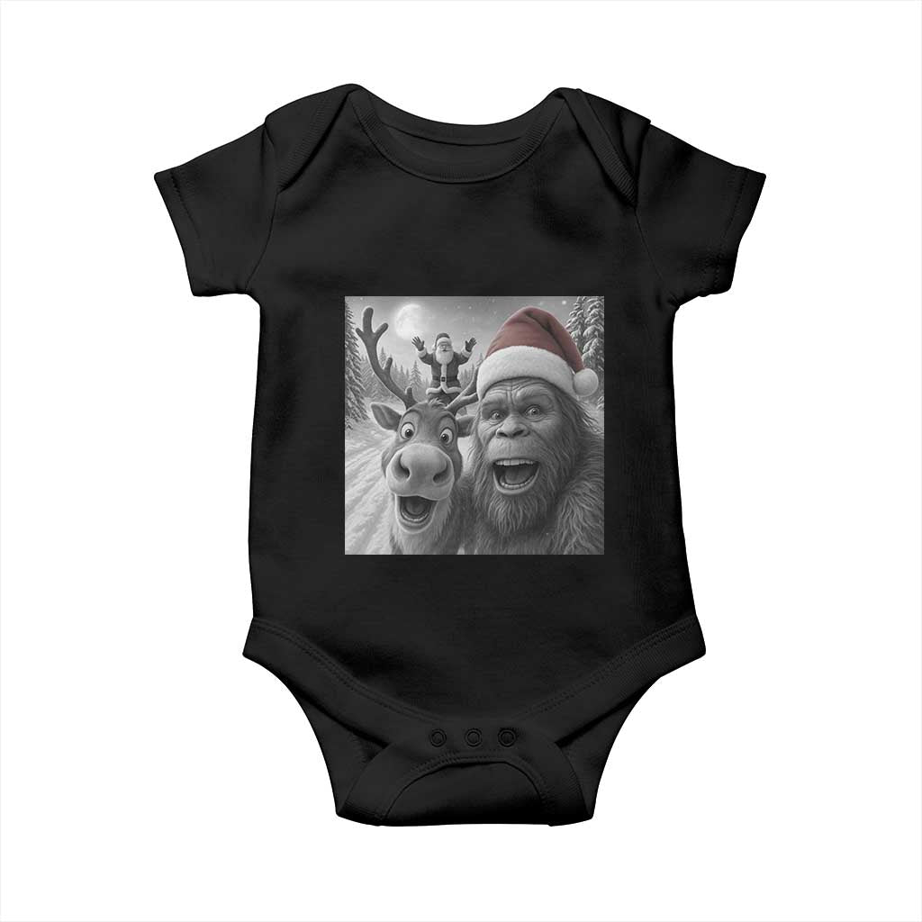 Funny Bigfoot Selfie Christmas Baby Onesie Santa Reindeer Sasquatch Xmas - Wonder Print Shop