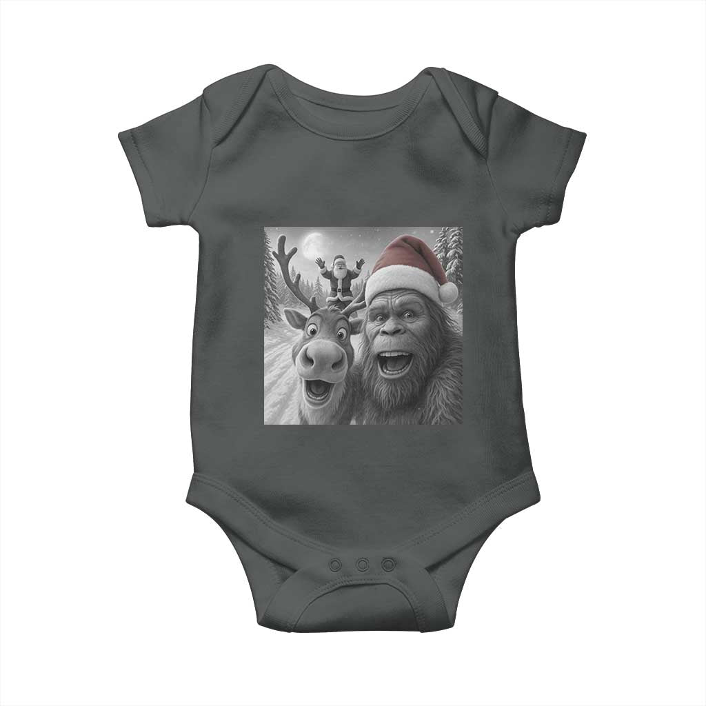 Funny Bigfoot Selfie Christmas Baby Onesie Santa Reindeer Sasquatch Xmas - Wonder Print Shop