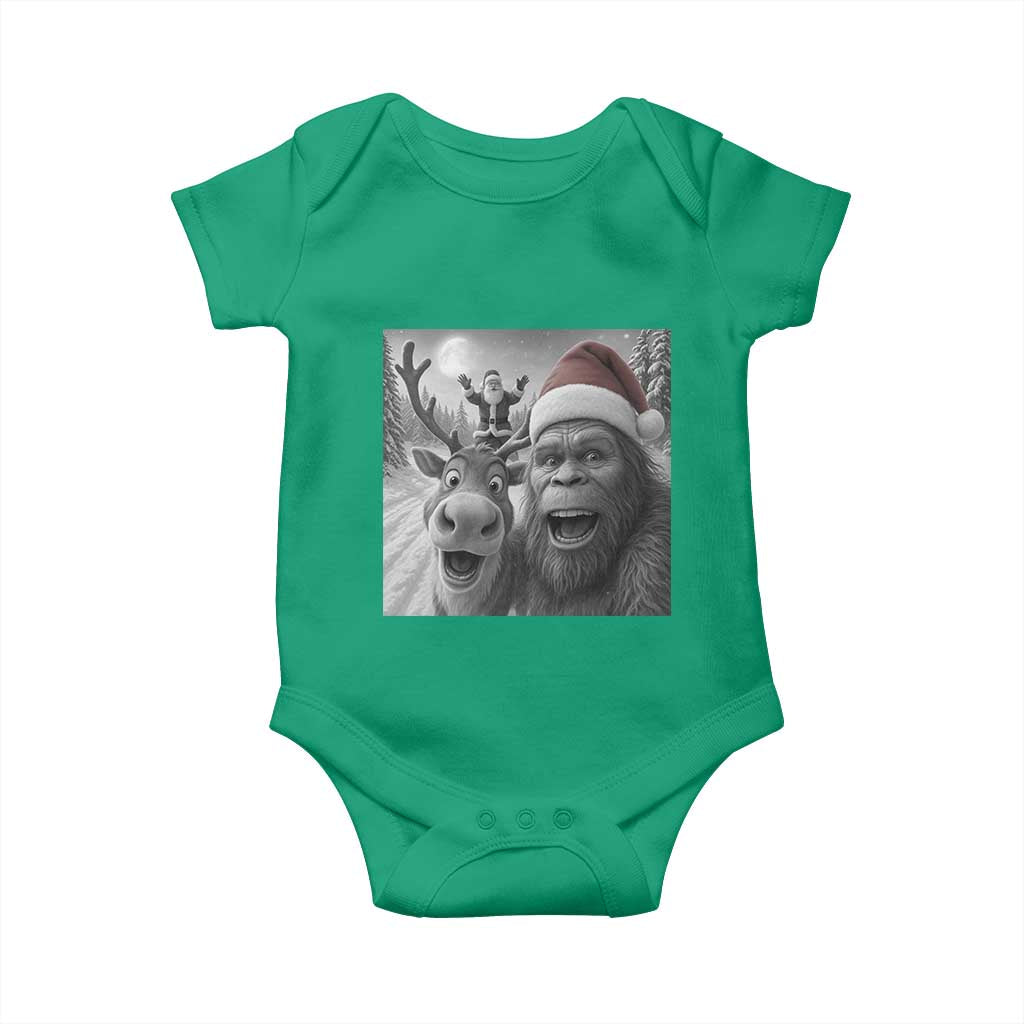 Funny Bigfoot Selfie Christmas Baby Onesie Santa Reindeer Sasquatch Xmas - Wonder Print Shop