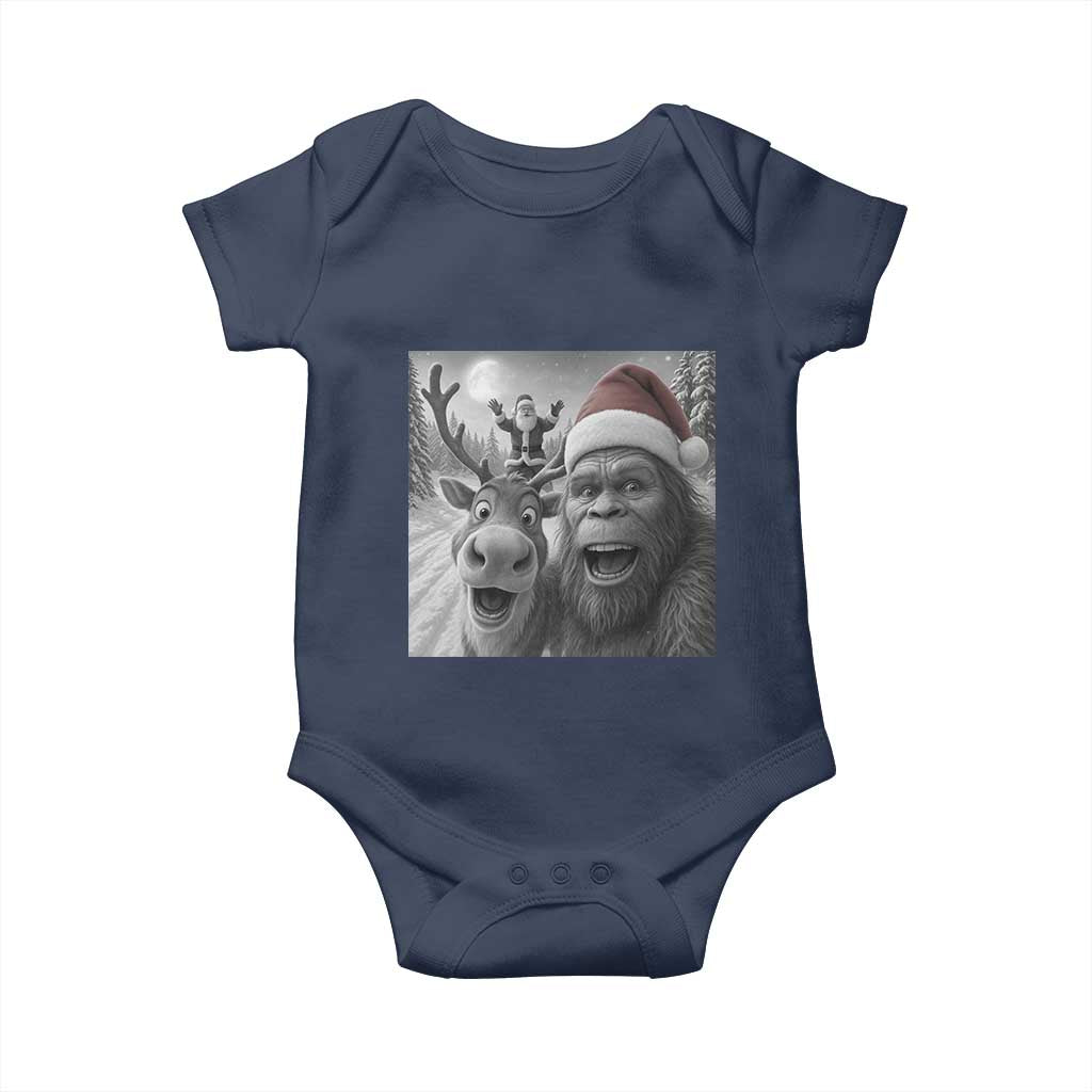 Funny Bigfoot Selfie Christmas Baby Onesie Santa Reindeer Sasquatch Xmas - Wonder Print Shop