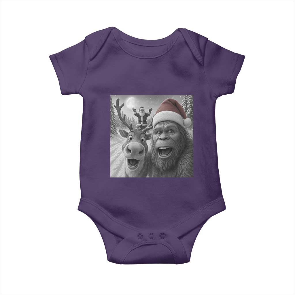 Funny Bigfoot Selfie Christmas Baby Onesie Santa Reindeer Sasquatch Xmas - Wonder Print Shop