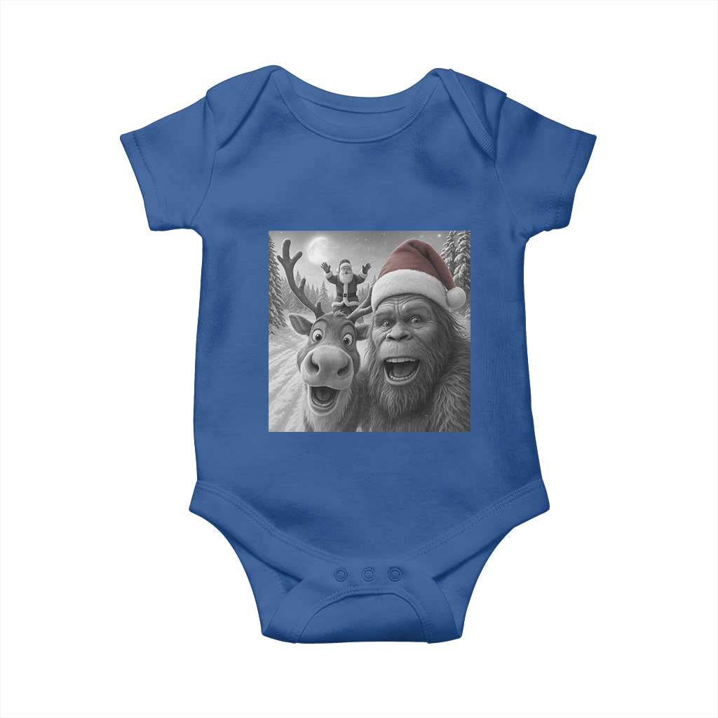 Funny Bigfoot Selfie Christmas Baby Onesie Santa Reindeer Sasquatch Xmas - Wonder Print Shop
