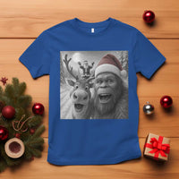 Funny Bigfoot Selfie Christmas T Shirt Santa Reindeer Sasquatch Xmas - Wonder Print Shop