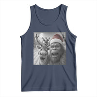 Funny Bigfoot Selfie Christmas Tank Top Santa Reindeer Sasquatch Xmas - Wonder Print Shop