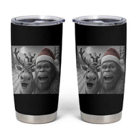 Funny Bigfoot Selfie Christmas Tumbler Cup Santa Reindeer Sasquatch Xmas - Wonder Print Shop