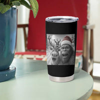 Funny Bigfoot Selfie Christmas Tumbler Cup Santa Reindeer Sasquatch Xmas - Wonder Print Shop