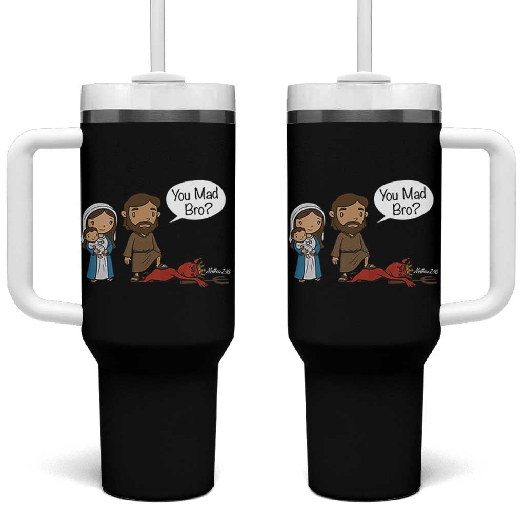 Funny Christian Tumbler With Handle You Mad Bro Matthew 2:16 - Wonder Print Shop