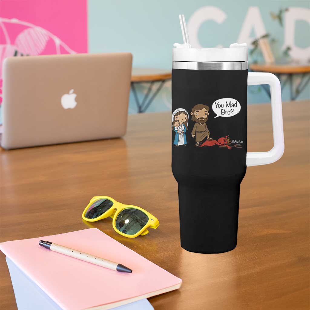 Funny Christian Tumbler With Handle You Mad Bro Matthew 2:16 - Wonder Print Shop