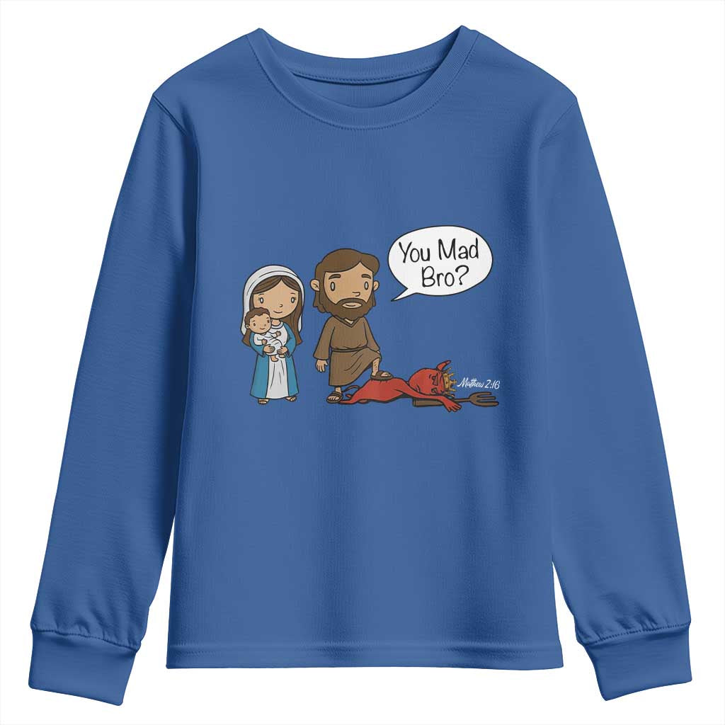 Funny Christian Youth Sweatshirt You Mad Bro Matthew 2:16 - Wonder Print Shop