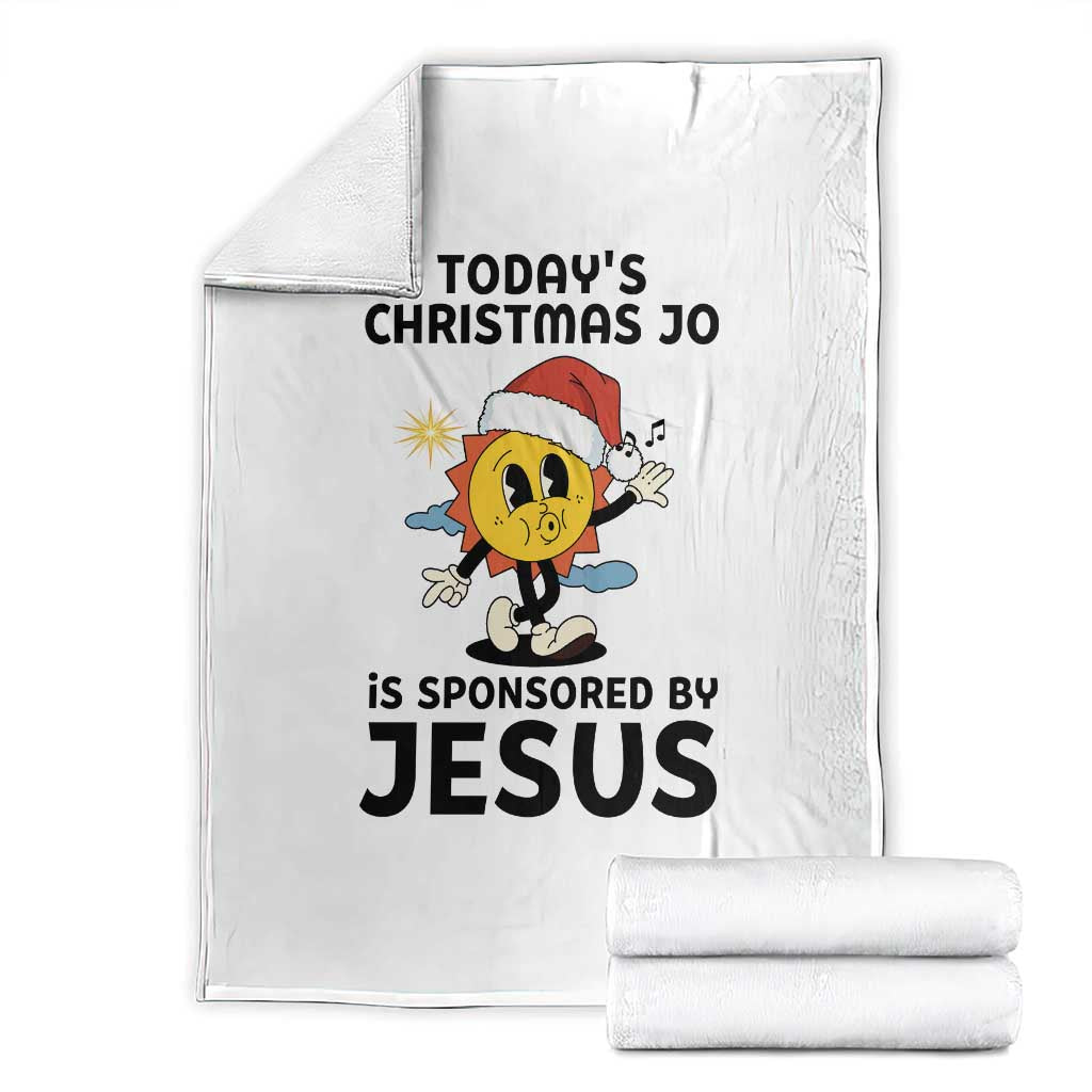 Funny Jesus Christian Christmas Throw Blanket Today Is Good Mood Is Sponsored By Jesus - Wonder Print Shop