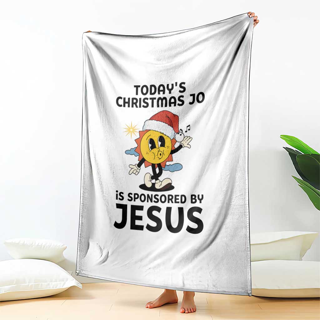 Funny Jesus Christian Christmas Throw Blanket Today Is Good Mood Is Sponsored By Jesus - Wonder Print Shop