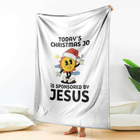 Funny Jesus Christian Christmas Throw Blanket Today Is Good Mood Is Sponsored By Jesus - Wonder Print Shop