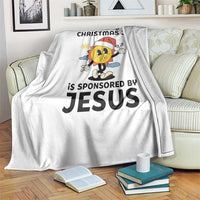 Funny Jesus Christian Christmas Throw Blanket Today Is Good Mood Is Sponsored By Jesus - Wonder Print Shop