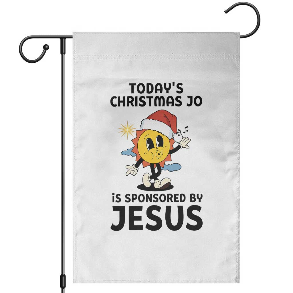 Funny Jesus Christian Christmas Garden Flag Today Is Good Mood Is Sponsored By Jesus - Wonder Print Shop