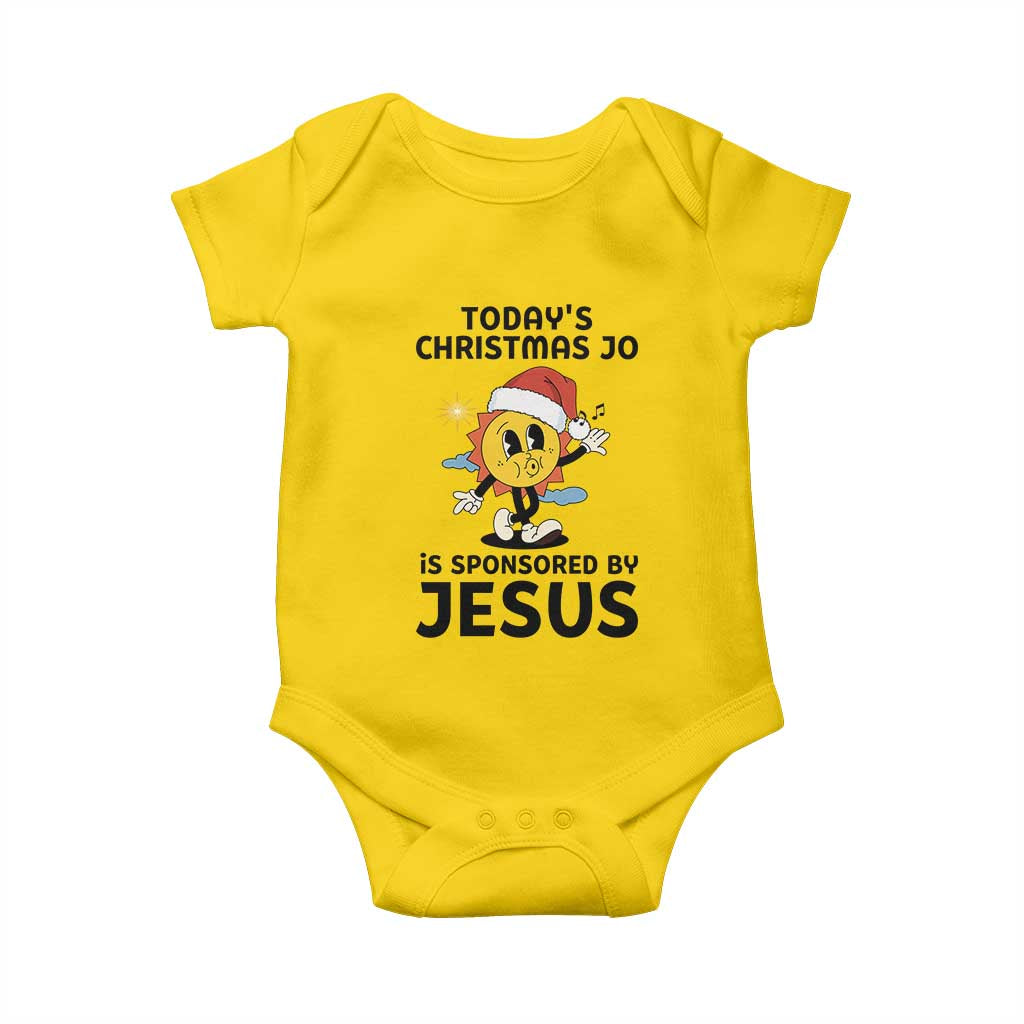 Funny Jesus Christian Christmas Baby Onesie Today Is Good Mood Is Sponsored By Jesus - Wonder Print Shop