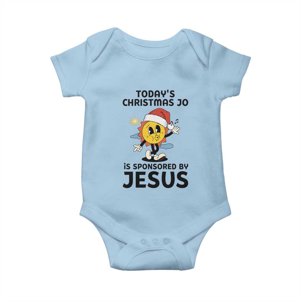 Funny Jesus Christian Christmas Baby Onesie Today Is Good Mood Is Sponsored By Jesus - Wonder Print Shop