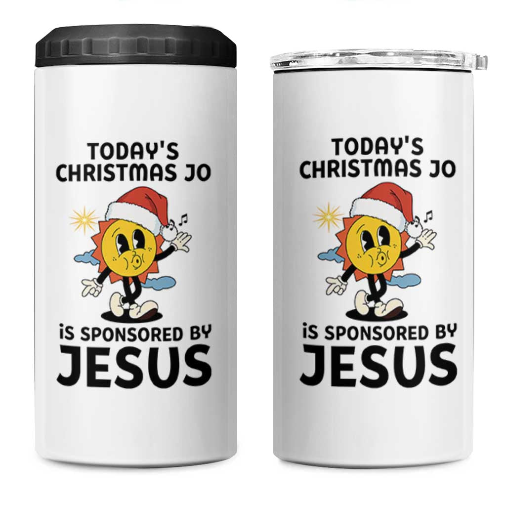 Funny Jesus Christian Christmas 4 in 1 Can Cooler Tumbler Today Is Good Mood Is Sponsored By Jesus - Wonder Print Shop