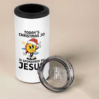 Funny Jesus Christian Christmas 4 in 1 Can Cooler Tumbler Today Is Good Mood Is Sponsored By Jesus - Wonder Print Shop