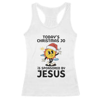 Funny Jesus Christian Christmas Racerback Tank Top Today Is Good Mood Is Sponsored By Jesus - Wonder Print Shop