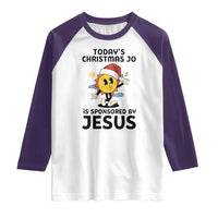 Funny Jesus Christian Christmas Raglan Shirt Today Is Good Mood Is Sponsored By Jesus - Wonder Print Shop