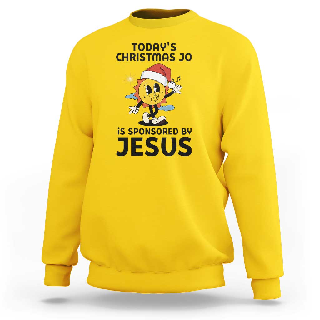 Funny Jesus Christian Christmas Sweatshirt Today Is Good Mood Is Sponsored By Jesus - Wonder Print Shop