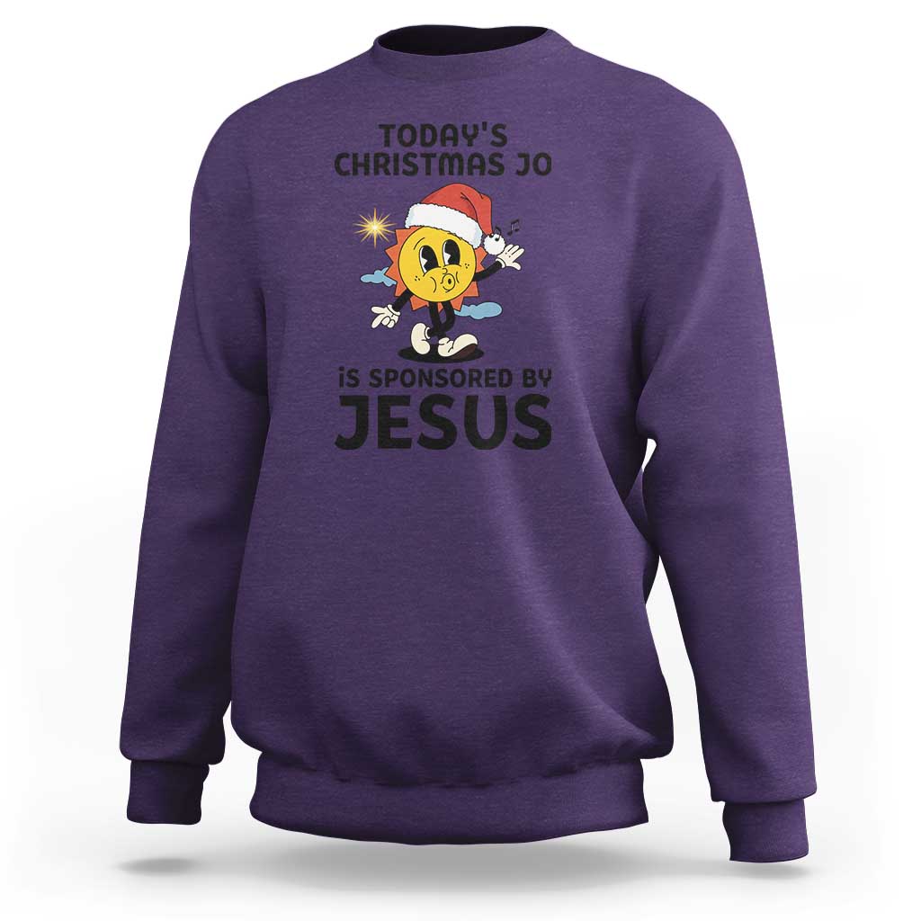 Funny Jesus Christian Christmas Sweatshirt Today Is Good Mood Is Sponsored By Jesus - Wonder Print Shop